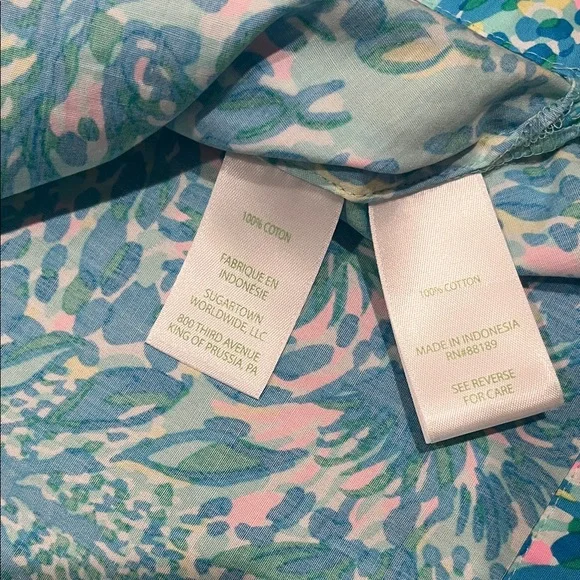 Lilly Pulitzer Blue, Green and Pink Floral Blouse - Picture 8 of 10